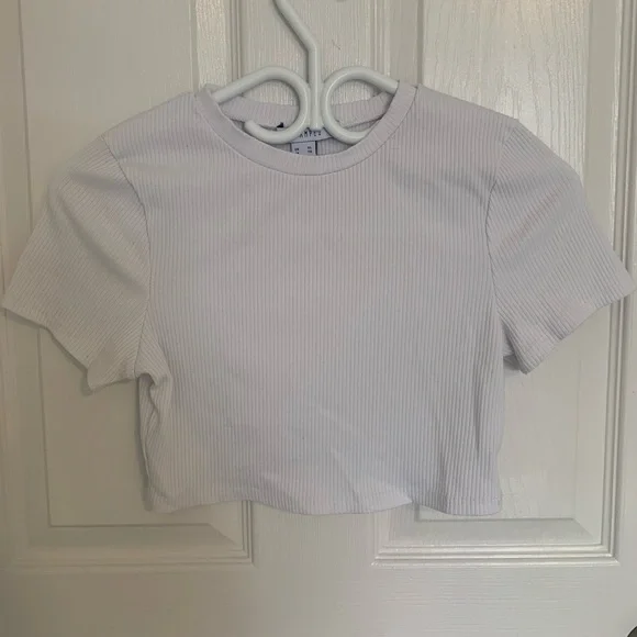 White Cropped Tee - Picture 1 of 3